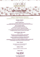 Carabí menu