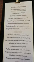 La Tratto menu