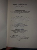 The Briar Patch menu