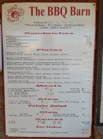 Bbq Barn menu