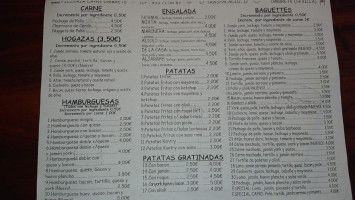 Pizzería Capri menu
