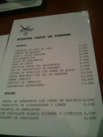 Taberna El Brocal menu