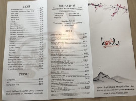 Kochi By The Lake menu