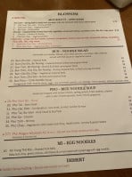 Blossom Vietnamese menu