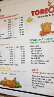 Toreore Korean Fried Chicken menu