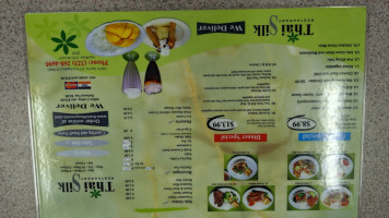 Thai Silk menu