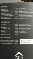 A Chabola E Picoteo menu