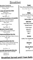 Wolf Creek Inn Tavern menu