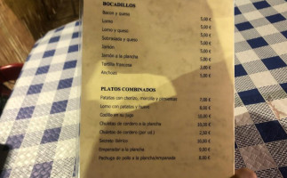 Chiringuito Paseo De La Feria menu
