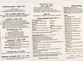 Freshfit Cafe menu