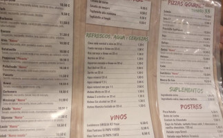 Pizzería Tyche menu