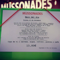 Mussonades menu