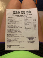 Sharon's Bbq Catering menu