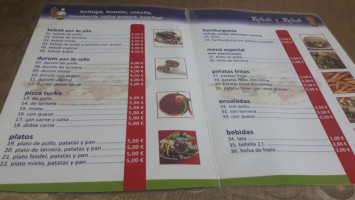 Data Doner Kebab menu