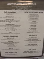 Montgomery's Meat Company menu