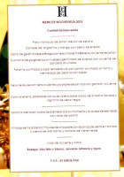 Restaurante Plaza Grande menu