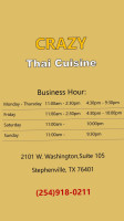 Pattaya Thai Kitchen menu