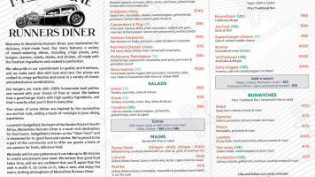 Moonshine Runners Diner menu