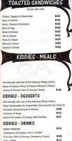 Koek N Pan menu