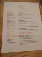 The Pasta Box menu