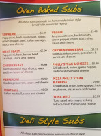 Big Cheese Pizza menu