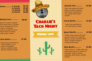 Charlies Grill menu