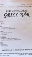 Grill menu