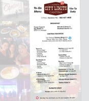 Lona's City Limits Cantina menu