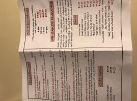 Wingburgers menu