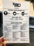 Your Pie Pizza menu