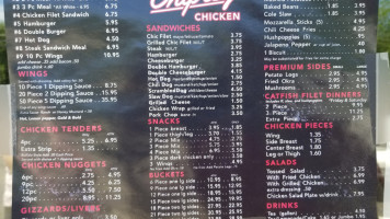 Chipley Chicken menu