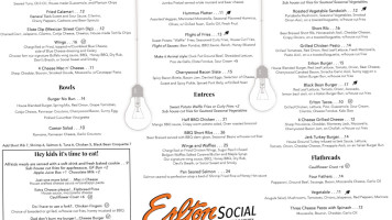 Erlton Social Craft Kitchen menu