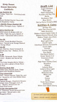 The Anchor Point Bistro menu