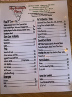 My Brothers Place menu