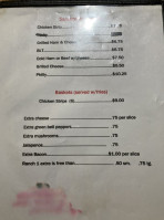 Ruby Sump Saloon menu