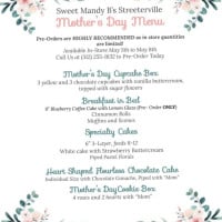 Sweet Mandy B's Bakery menu