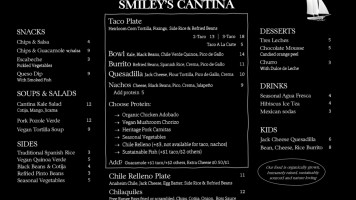 Smiley's Saloon, Kitchen menu