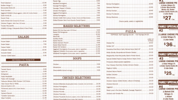 Dante's Pizza menu