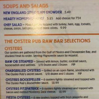 Oyster Pub menu