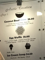 Arctic Scoop menu
