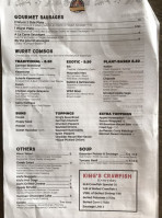 King’s Bierhaus menu