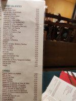 El Trovador menu