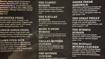 Crypto Burger menu