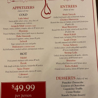 Laila And Lounge menu