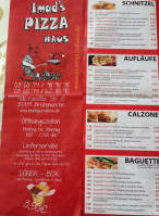 Imad's Pizza Haus menu