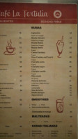 Café La Tertulia menu