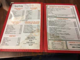 Lupitas Mexican menu