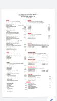 Barillas Restaurant menu