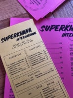 Superkhana International menu