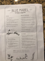 Blue Mabel Restaurant Bar menu